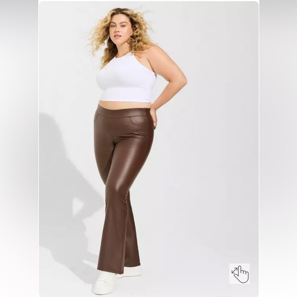 torrid Pants - Torrid Full Length Signature Waist Faux Leather Slim Boot Legging Size 3X NWT
